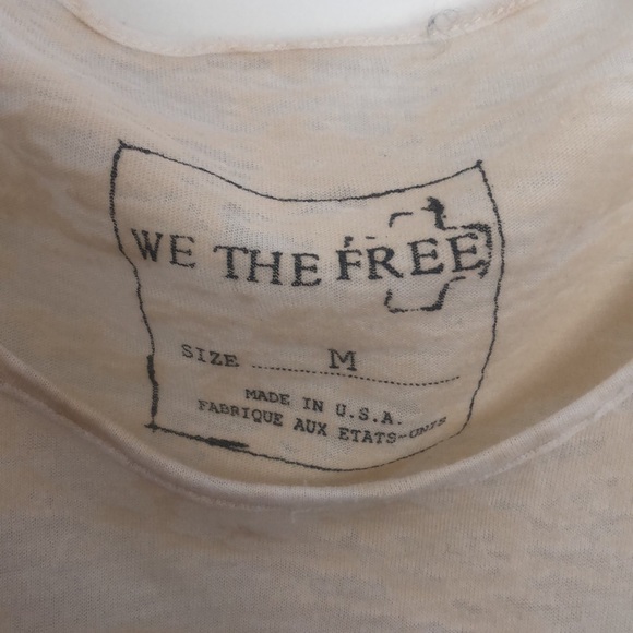 Free People burnout tee with lace detail - Picture 3 of 7